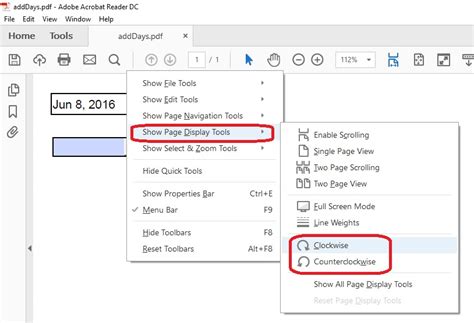 adobe acrobat cannot rotate page.